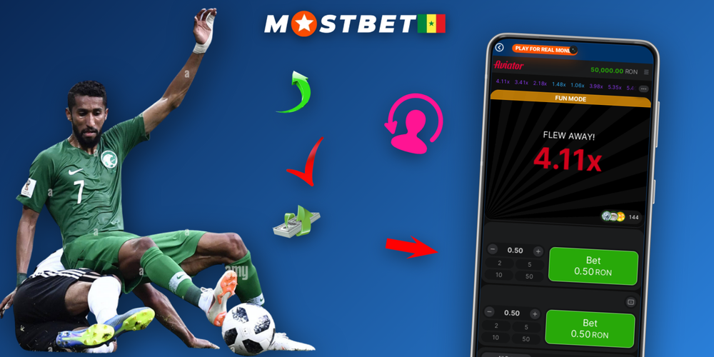 Interface Aviator Mostbet avec courbe du multiplicateur et bouton Encaisser en vert