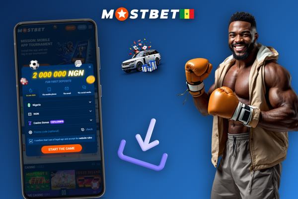 Bonus de bienvenue Mostbet inscription en ligne : 125% et 250 tours gratuits sur fond bleu nuit