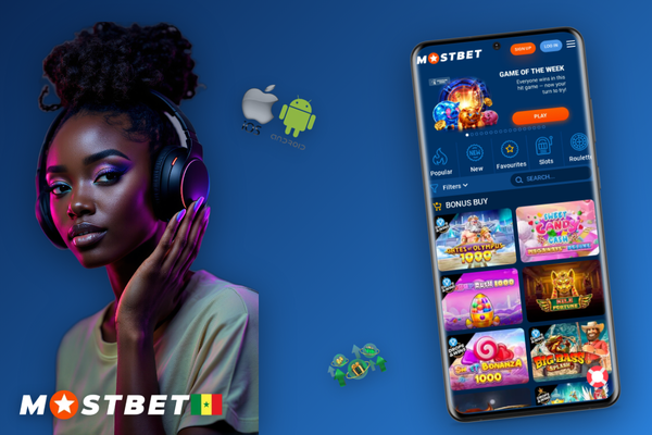 Mostbet online casino — machine à sous Pragmatic Play sur smartphone avec cascades de symboles