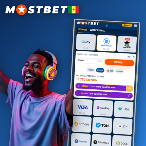 Mostbet retrait minimum sur mobile avec bouton de retrait et Orange Money au Sénégal